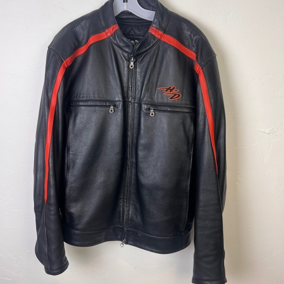 Harley-Davidson Leather Jacket black riding jacket XL motorcycle jacket